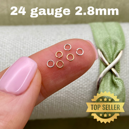24 gauge 2.8mm Jump Rings - J4