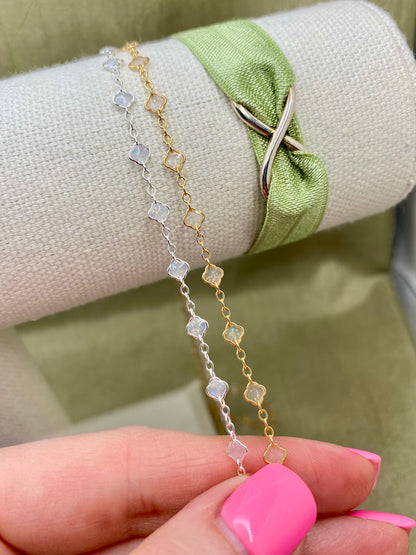 Opal Glitter Enamel Chain - 5:1 Clover - E31