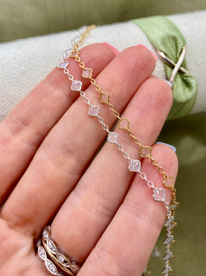 Opal Glitter Enamel Chain - 5:1 Clover - E31