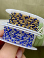 Sapphire Blue Enamel Chain - Dot Cable - E7