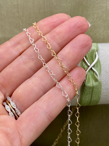 Champagne Heart Chain 3.2mm - C56 (New C8)