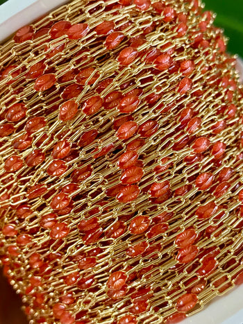 Coral Enamel Chain - Sunburst - E27