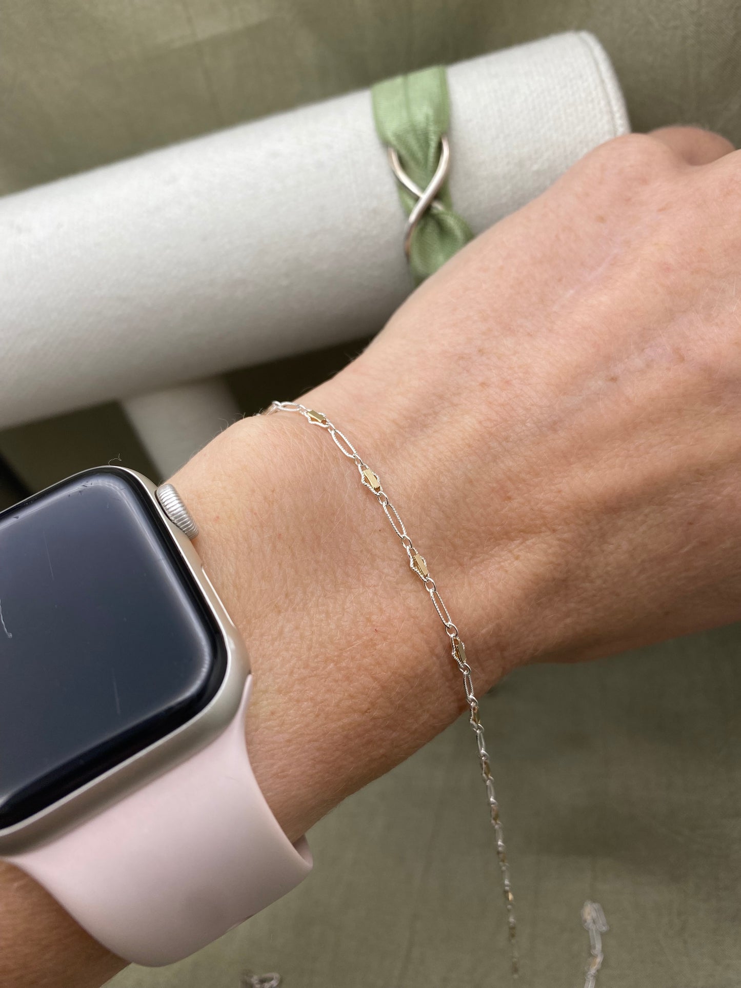 Mixed Metal Diamond & Bar - C44