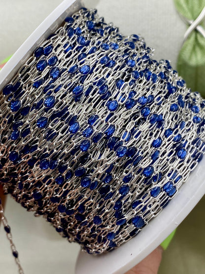 Cobalt Blue Enamel Chain - Sunburst - E26