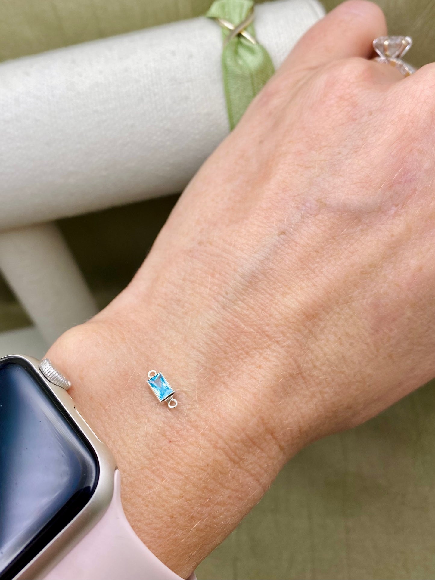 Luxe Baguette Rectangle Birthstone Connectors - Gold Filled - B42G - Luxe Colors