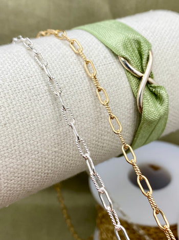 Smooth & Twist Paperclip Chain 3.15mm - C43