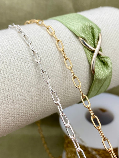 Smooth & Twist Paperclip Chain 3.15mm - C43