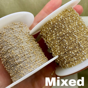 Mixed Metal Satellite Chain 1.35mm - C30