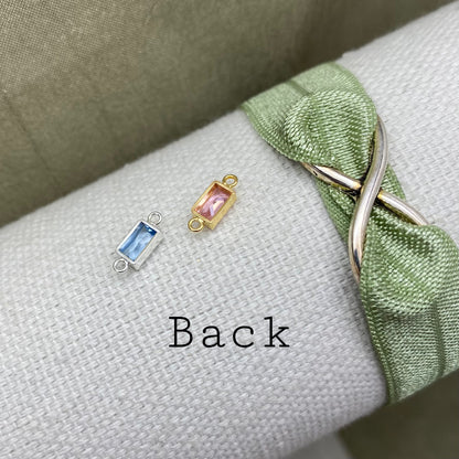 Luxe Baguette Rectangle Birthstone Connectors - Gold Filled - B42G - Luxe Colors