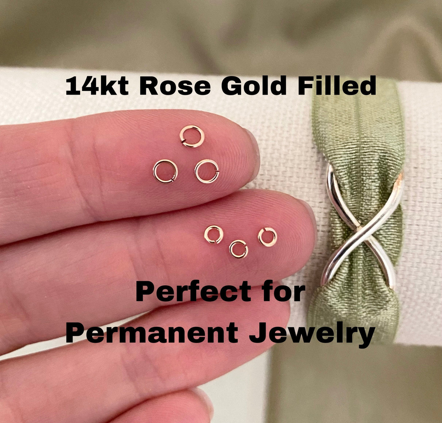 22 gauge 2.8mm & 3.8mm Rose Gold Filled Jumprings - J5 & J7