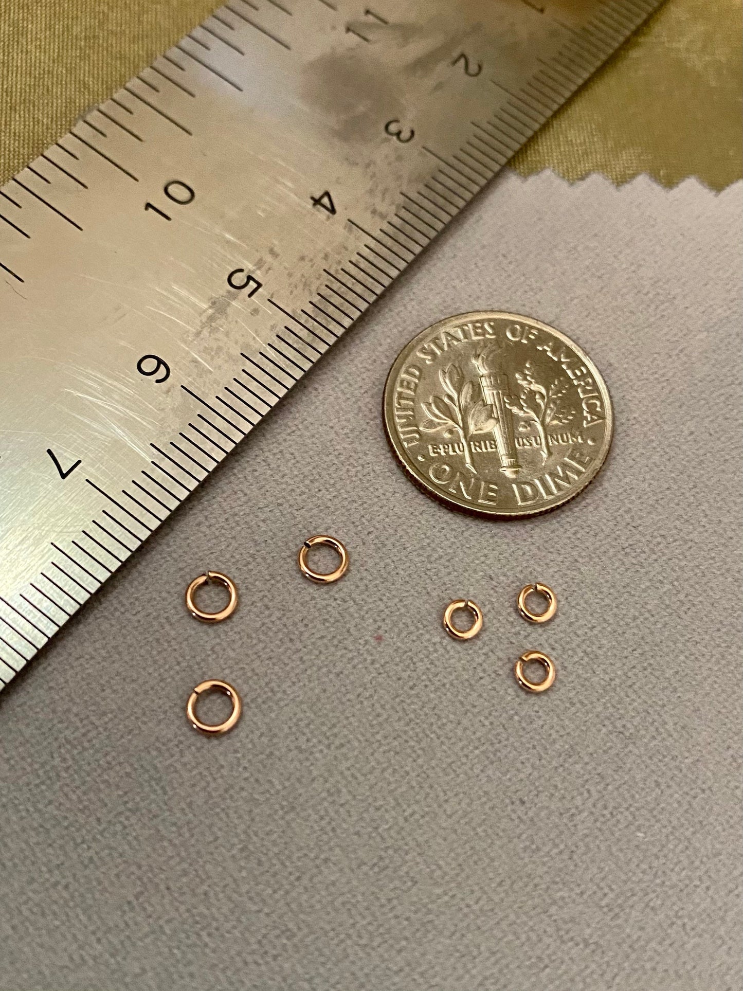 22 gauge 2.8mm & 3.8mm Rose Gold Filled Jumprings - J5 & J7