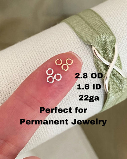 22 gauge 2.8mm Jumprings - J5