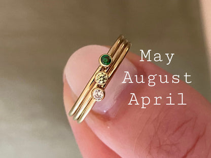 Size 7 Rings - Heart or Birthstone - R7