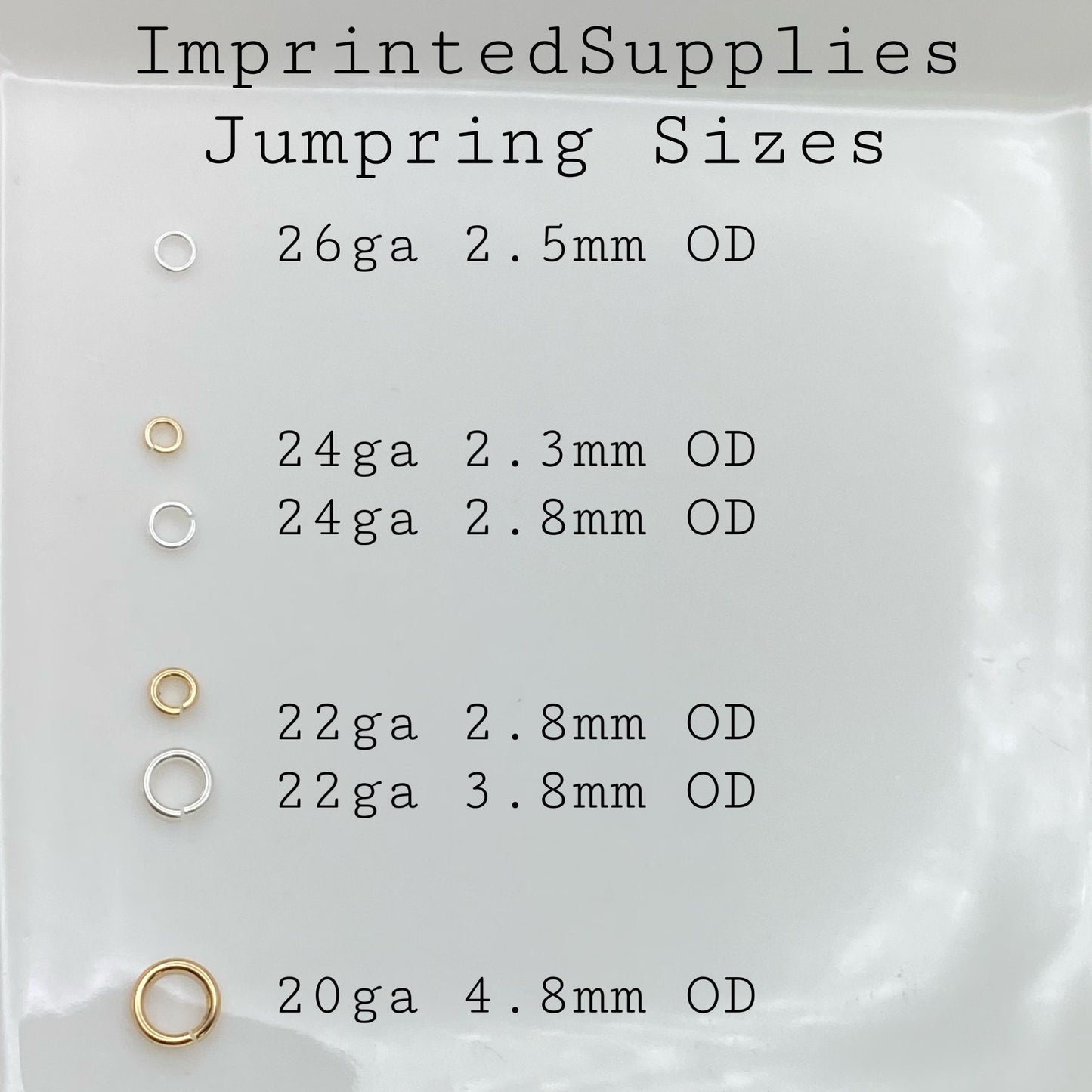 22 gauge 2.8mm Jumprings - J5