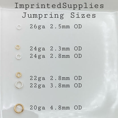 22 gauge 2.8mm Jumprings - J5