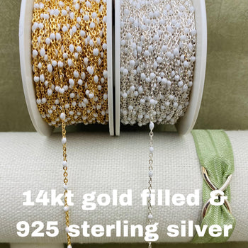 White Enamel Chain - Dot Cable - E2
