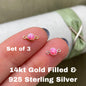 Light Pink Opal Connectors 4mm - 3 Pack - B9