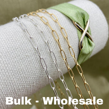 Textured Paperclip Chain 2.9x7.4mm - C24
