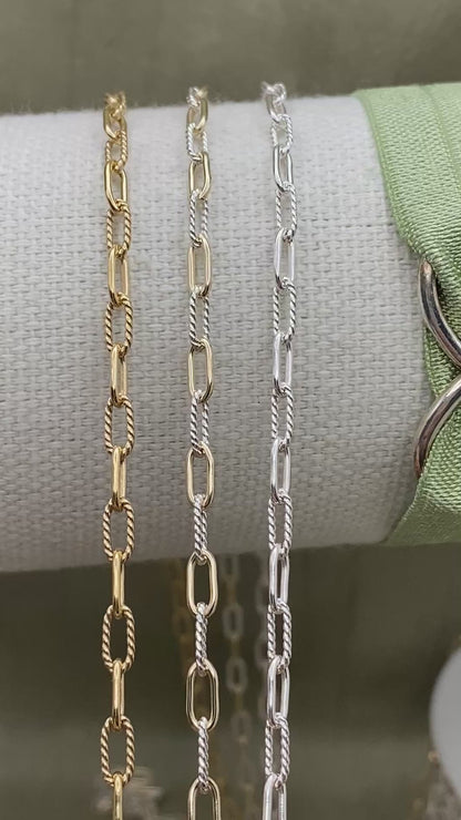 Smooth & Twist Paperclip Chain 3.15mm - C43