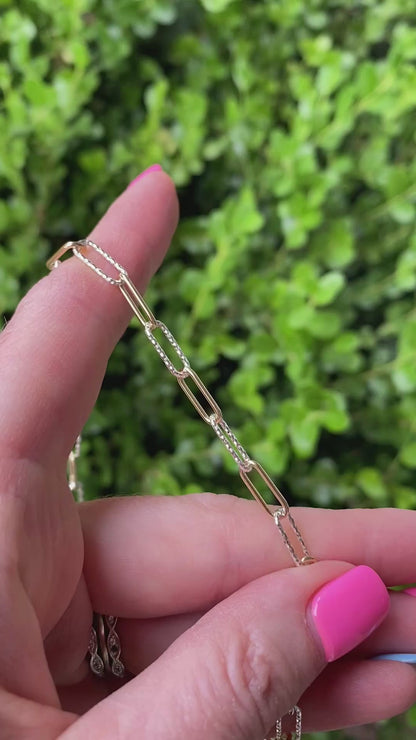 Huge Elongated Mixed Metal Paperclip Chain 4.40mm x 11.40mm - C50