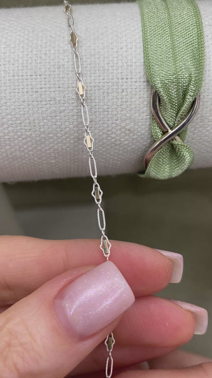 Mixed Metal Diamond & Bar - C44